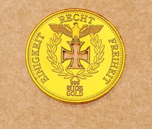 5pcs/Set Gift Clad Reichsbank Aachen 1888 Souvenir Coin Deutschland Zinc Cross Golded Coin.cx