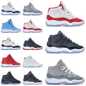 nike air jordan 11 jordan11 kids jumpman Shoes retro 11 Cherry 11s Cool Grey Toddlers Boys Girls Children Concord Sports Sneakers Space Jam Gamma Blue Bred【code ：L】Trainers