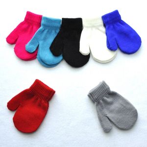 Parti iyilik çocuk eldiven örgü sıcak eldiven çocuk mittens unisex parmak eldiven unisex örgü sıcak yumuşak eldiven Noel hediyesi 2pcs/çift q455