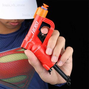 Mini Soft Bullet Gun Manual Maural Costing для Nerf Bullets Toy Pistol Ldren Dart Blaster Toy Guns T230816