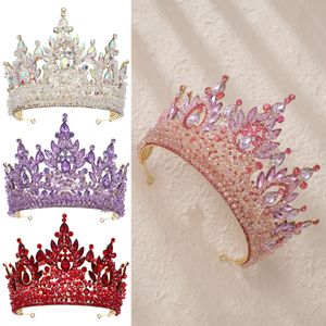 Wedding Hair Jewelry Recently Stocked Large Oversized Product Handmade Beaded Crystal Bridal Crowns Pearl Bead Crown 230815