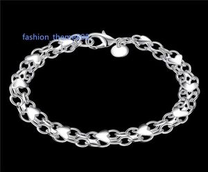 Beast Gif Herz sorgfältig 925 Silberarmband JSPB293BEAST GIFT MÄNNER UND Women Sterling Silber Versilberkettenkettenbänder Armbänder 5927782