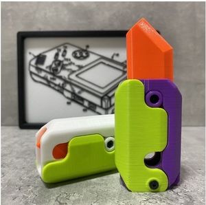 Dekoratif Nesneler Figürinler 3D Baskı Yerçekimi Atlama Küçük Turp Bıçağı Mini Model Öğrenci Ödülü Kolye Dekompresyon Oyuncak Hediyesi Erkekler için 230815