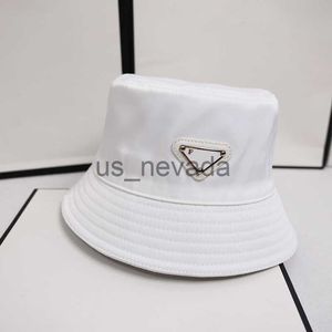 Cimri şapkalar tasarımcı top kapaklar çift stil metal üçgen etiket balıkçı şapka güneş kremi güneş şapka açık boş zaman plaj şapkası küçük saçak havza şapka bir j230816