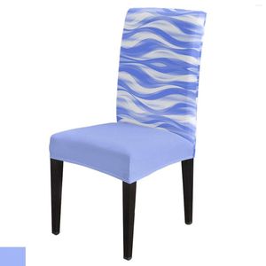 Крышка стулья абстрактная градиентная линия светло -голубые крышка для кухни столовая растяжка