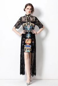 2023 Designer Ladies Dress Dress Casual Summer Fashion Brand feminino algodão em vaca em V Dress Solid Sexy Tamanho M-XXL
