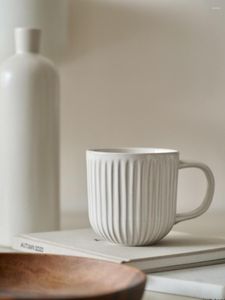 Kupalar kuzey Avrupa tarzı retro doğal sütlü beyaz seramik kahve gradyanı mutfak içecek içimi pratik çevre dostu kolu