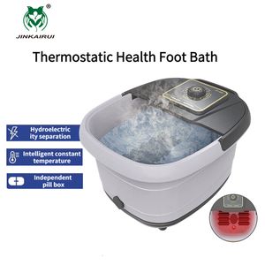 Ayak Tedavisi JKR Ayak Spa Banyo Masaj Makinesi 12 Silindirli Isıtmalı Ayaklar Çamaşır Küvet Yorgunluk Sabit Sıcaklık Sıcaklık Ayak Bakımı Ev Hediyesi 230815