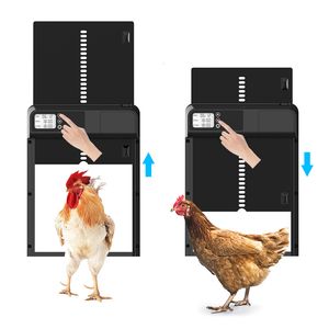 Incubators est Timer Automatic Chicken Coop Door Intelligent Anti Pinch Induction IPX3 Waterproof Electric Poultry Gate for Farm Accs 230815