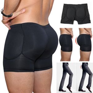 Bel karın şekillendirici erkekler yastıklı popo geliştirici ganimet güçlendirilmiş kalıplı boyshort shapewear iç çamaşırı boksör erkekler tuck ve kalça kaldırma şort spor salonu giyim 230815