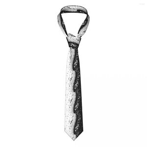 Bow Ties Minimalist piyano klavye kravatları unisex moda polyester 8 cm genişliğinde müzik notu erkekler için boyun