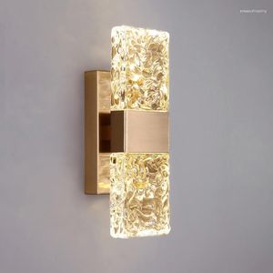 Стеновая лампа Nordic Светодиодный золотой хрустальный стекло из нержавеющей стали современный роскошный ресторан фоновая лестница