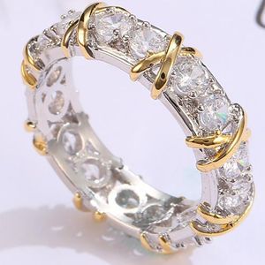 Tasarımcı Halkalar Lüks Yüzük Tasarımcı Kadınlar İçin Erkek Altın Gümüş Çapraz Bağlantı Diamond Ring Zirkonia Takı ile Ücretsiz Nakliye Noel Sevgililer Günü Hediyesi