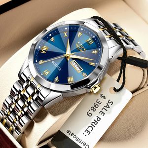 Другие часы Lige Business Watch for Men Warterpronation Sports Mens Top Brand Luxury Clock Male Gift Quartz Brusctatch Relogio Masculino 230816