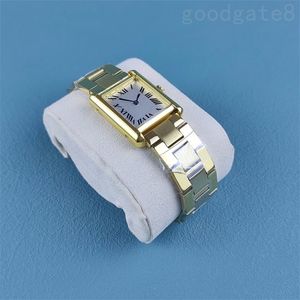 Kadın Watch Tank Moda Saatleri Montre Femme Kaplamalı Altın Gümüş Paslanmaz Çelik Su Geçirmez Orologio Business Meydanı Saatler Şık XB09 C23