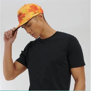 Top kapaklar tarzı turuncu kamuflaj artı beden beyzbol şapkası erkekler düz ağzı rahat güneş gölge rüzgar geçirmez şapka