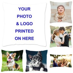 Pillow Case MIAOTU Custom Cushion Cover DIY Customized Throw Pillow Home Decorative Square Wedding Pets Print Pillowcase Drop 230815