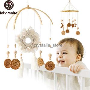 Bohemian Style Baby Toy Toy 0-12 месяцев деревянная новорожденная музыкальная коробка Beall Bell Toys Doys Holder Crackte Kind Crib Toys HKD230817
