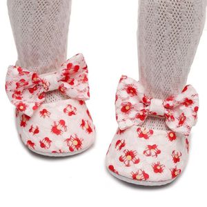 First Walkers Baby infant Toddlers Foot Wear Shoes Il pizzo principessa Bow con gradini di stampa che passeggiano per bambini autunno