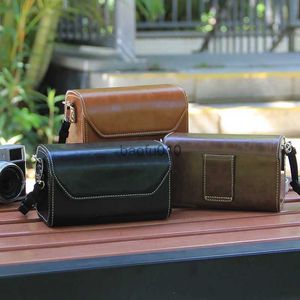 Аксессуары для пакета с камерой кожаная крышка сумки для Nikon J1 Leica D-Lux защитная оболочка Canon G5X Одиночное плечо x100V HKD230817