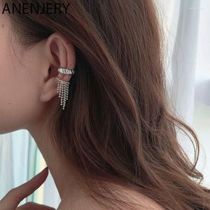 Backs Earrings Evimi 1 Piece 925 Silver Color Round Bead Tassel Clip For Women Trendy Personality No Pierced Ear Bone Jewelry