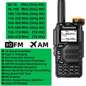 Walkie Talkie Quanssheng UV K5 Портативное радио Am FM FM Двухчастотное коммутаторное станция любителя Ham Wireless Set Long Range Receiver 230816