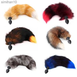 Anal Toys Fox Tails Anal Plug Silicone Anal Sex Toys Butt plug Sex Games Role play Cosplay Toys plug Drop Shipping HKD230816