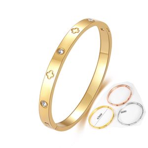 Mücevherleri Aşk Kadınlar İçin Top Bangle Erkekler 18K Altın Kaplama Titanyum Çelik Moda Basit Kumbez Bekçisi Sevgililer Günü için Mücevher Hediyesi