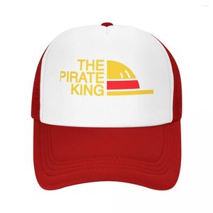 Top Caps Pirate King Trucker şapkaları yetişkin moda maymun d luffy baba şapka güneş ayarlanabilir polyester örgü beyzbol yüksek kalite