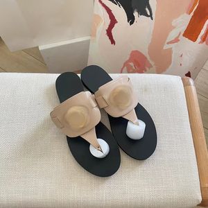 Tasarımcı Sandal Lady Black White Lateks Slide Slip Slip, Box Moda Yaz Plajı terlik Lüks Flip Flop Orijinal Deri Kabartmalı Slaytlar Erkekler Düz Topuk Loafer