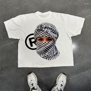 Erkekler Tişörtleri Hip Hop T-Shirt Pamuk Vintage Karakter Grafik Baskı Punk Y2K Giysileri Üstler Gotik rahat gevşek unisex Street Giyim Üst Tee