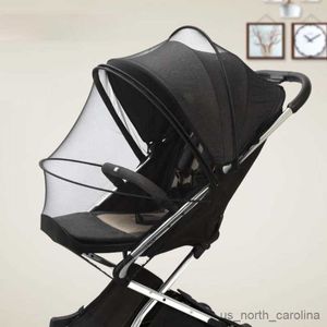 Strollers# Zipper type fly protection accessories children's crib summer mesh carriage full cover mosquito net baby stroller trolley R230817