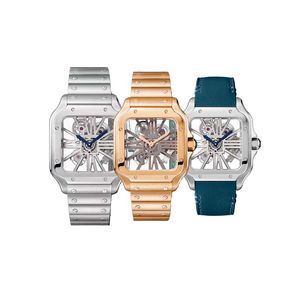 Часы Модные часы для пар мужские скелетон 39,8 мм Импортные кварцевые часы Водонепроницаемые дизайнерские женские часы для девушек, подходящие для свиданий и подарков, деловые часы