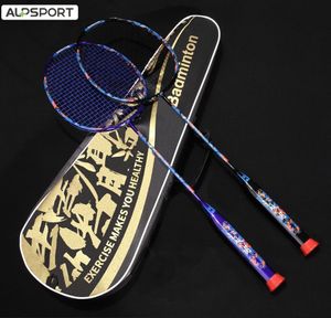 Diğer Spor Malzemeleri Alp R yy 2pcs Torba 8U 62G Süper Işık G5 30lbs Orijinal 100 Tam Karbon Fiber Strung Badminton Raket Ücretsiz Dize Kavrama 230816