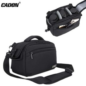 Kamera Çanta Aksesuarları Caden Profesyonel Kamera Sling Çantaları Canon Nikon Slr Len Fotoğrafçılık Açık Çanta Omuz Çantası HKD230817