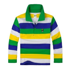 Polos Spring Children camisetas de designer Brand Kids Luxury Polo camisa adolescente meninos roupas meninas roupas crianças listras polo roupas 3-14t 230817