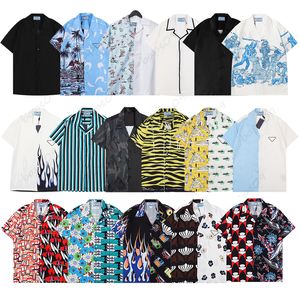 Camisas de grife masculinas camisas de manga curta de verão moda moda triangle invertida póos soltos estilo praia tshirts respirável roupas multi styles m-3xl