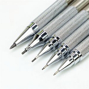 Pencils 5PCSSet Professional metal Mechanical Pencil Art drawing design HB 2B Black Pen Copper and stainless steel materials 230818