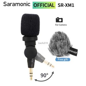 Микрофоны Saramonic SR-XM1 3,5 мм TRS Plugck and Play Microphone для DSLR Cameras Camcorders Audio Mixer Recorder Zoom Live Streaming YouTube HKD230818