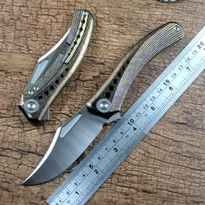 TWO SUN M390 Blade Gift Pocket Knives Color TC4 Titanium Handle Outdoor Camping Hunting Tool TS240
