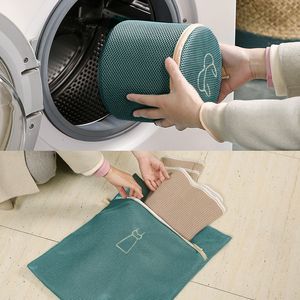 Laundry Bags Embroidery Washing Machine Bag Underwear Bra Socks Wash Net Large Capacity Clothes Storage Pouch Mesh Dirty 230818