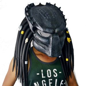 Parti Maskeleri Film Alien vs Predator Cosplay Mask Cadılar Bayramı Kostüm Aksesuarları Props Lateks Maske 230817