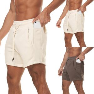 Shorts masculinos casuais algodão de algodão de verão esportes de engrenagens confortáveis