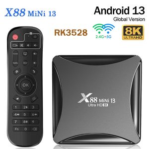 X88 Mini 13 Akıllı TV Kutusu Android 13.0 RK3528 8K HD 2.4G5G Çift WiFi 2GB 16GB Set Üst Kutu Medya Oyuncusu 4GB 32GB