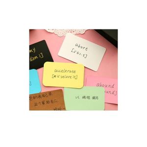 Упаковочная бумага Оптовая 6packs Candy Color Blank Kraft Card Mes Memo Sward Part