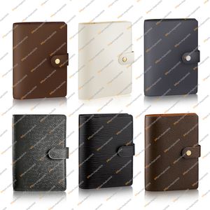 Unisex Designer Luxury Small Ring Agenda Cover Credit Card Holder Address Book Notepad Calendar TOP Mirror Quality R20005 R20700 R20706 R20052 R20426 Businesss