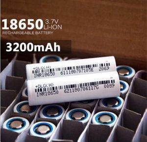 100% высочайшего качества DLG 18650 батарея 3200 мАч INR 18650 Lithium 3,7 В INR18650 Cell Li-Ion Перезаряжаемые дренажные батареи для фонарика Электронный мотоцикл Белый велосипед