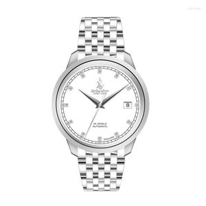 Нарученные часы Polo Club High End Luxury Watch for Men Japan Movement Business Classic Style с бриллиантами внутри календарного дисплея PL253