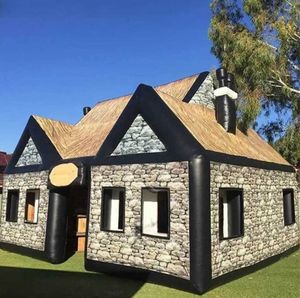 Giant Inflatable irish bar Pub tent log cabin Concession Stands oxford VIP lounge House party station For UK/USA/AU/CA/FR