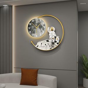 Настенные часы творческие часы луны космическая прогулка тема оформление моды дома гостевая спальня декор